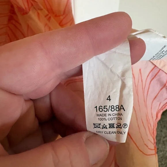 Kate Spade Falling Flower Wrap Midi Dress Pink Orange Puff Sleeve Size 4 - Picture 13 of 16